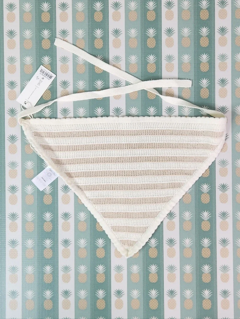 RYLEE + CRU CROCHET SCARF HEADBAND / SAND STRIPE